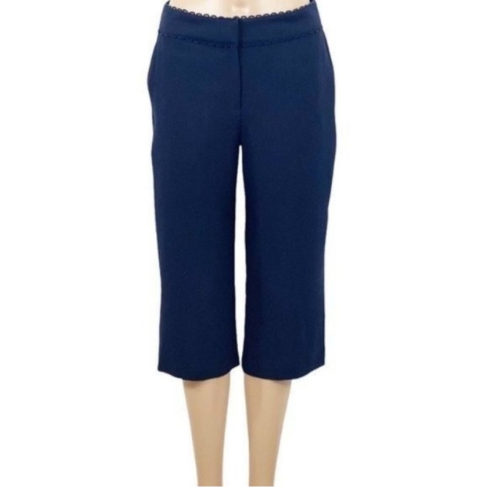 Draper James Scallop Crop Pant Nassau Navy size 2
